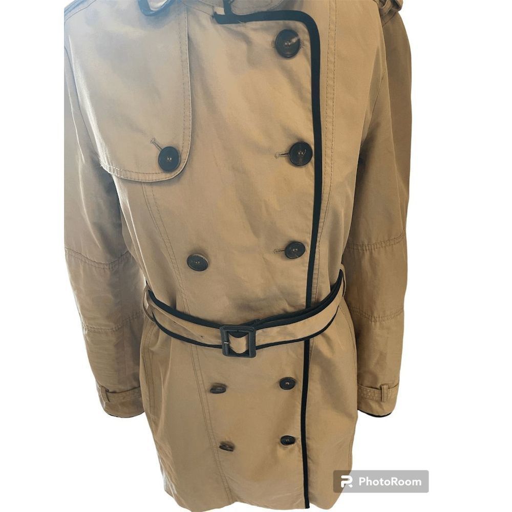 MNG by Mango Trench Coat for Women Button Down Sz S Brown